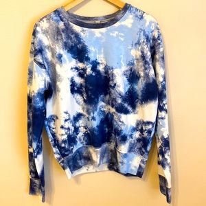 Z By Zella Blue Tie Dye Light Sweatshirt